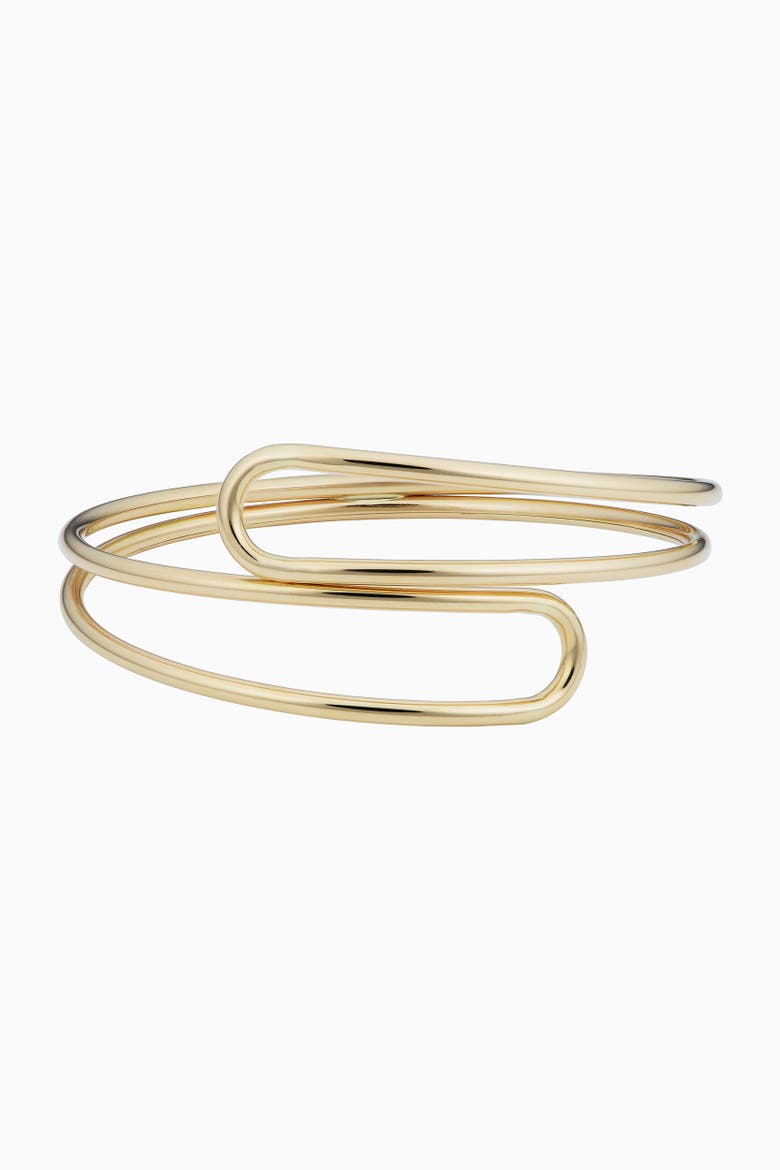 14K Yellow Gold Avant-Garde Wrap Cuff, Alternate, color, Yellow Gold