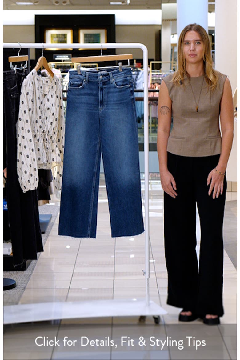 Anessa High Waist Raw Hem Wide Leg Jeans video
