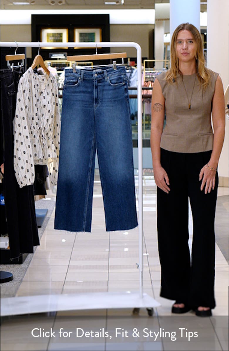 Anessa High Waist Raw Hem Wide Leg Jeans, sales video thumbnail