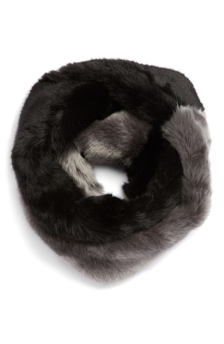 DENA Faux Fur Infinity Scarf, Main, color, 
