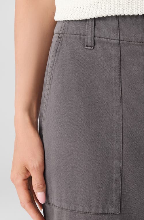 Eileen Fisher Organic Linen Ankle Wide Leg Pants In Gray