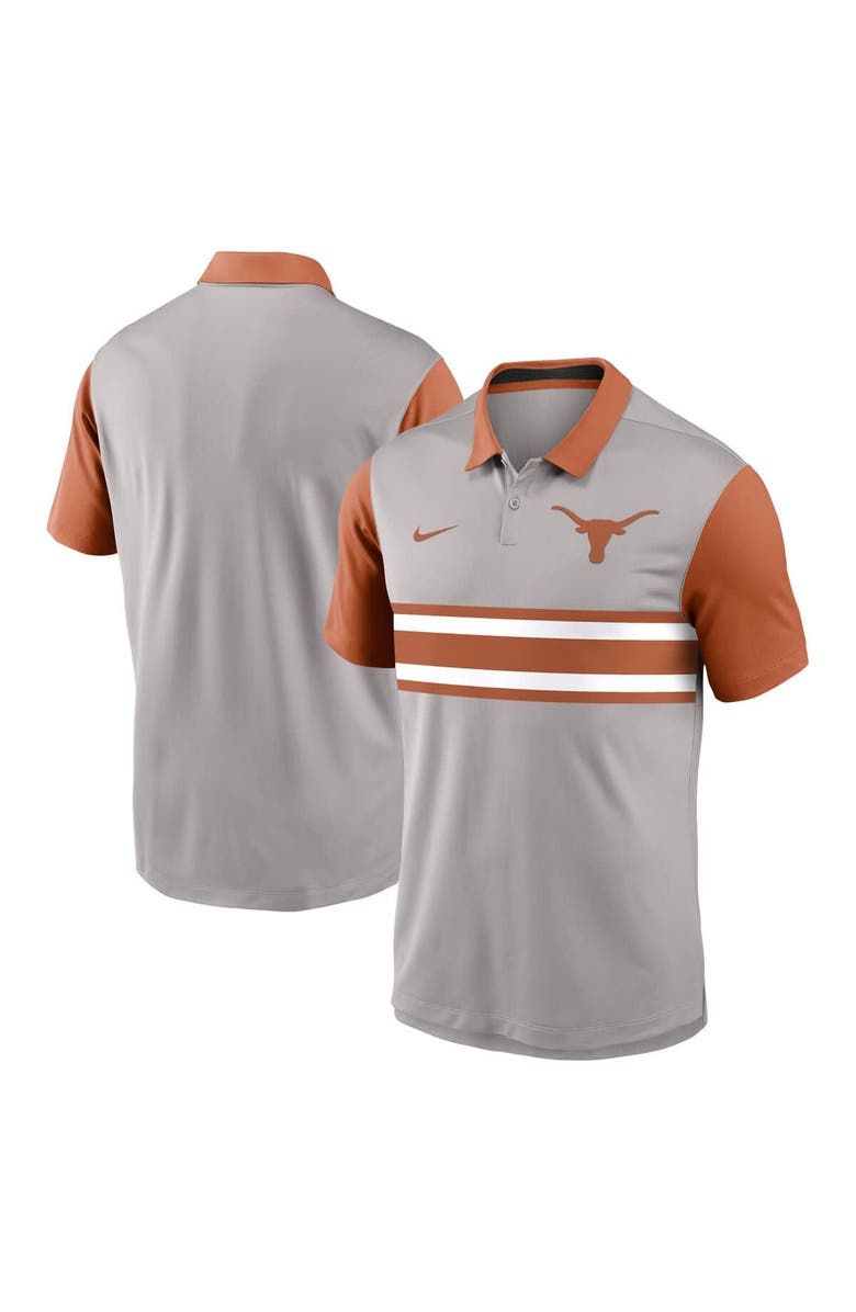 Nike Men's Nike Gray/Texas Orange Texas Longhorns Vapor Performance Polo, Alternate, color, Gray