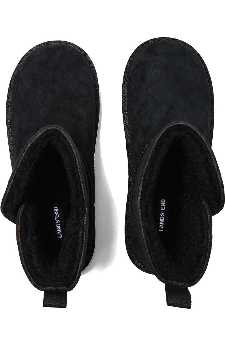 Lands' End Lined Suede Indoor Outdoor Boots, Alternate, color, Black Suede