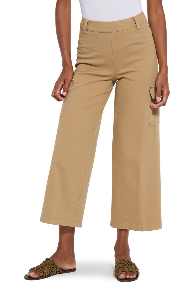 Erin West High Waist Crop Wide Leg Utility Pants, Main, color, OLIVE TINT