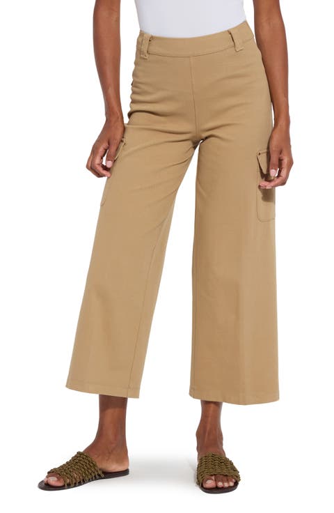 Erin West High Waist Crop Wide Leg Utility Pants