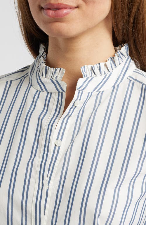 CASLONR CASLON(R) STRIPE COTTON POPOVER SHIRT 