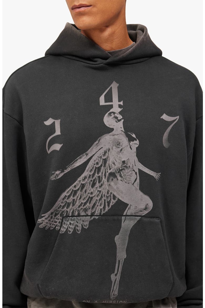 247 Fallen Angel Graphic Hoodie, Alternate, color, VINTAGE BLACK