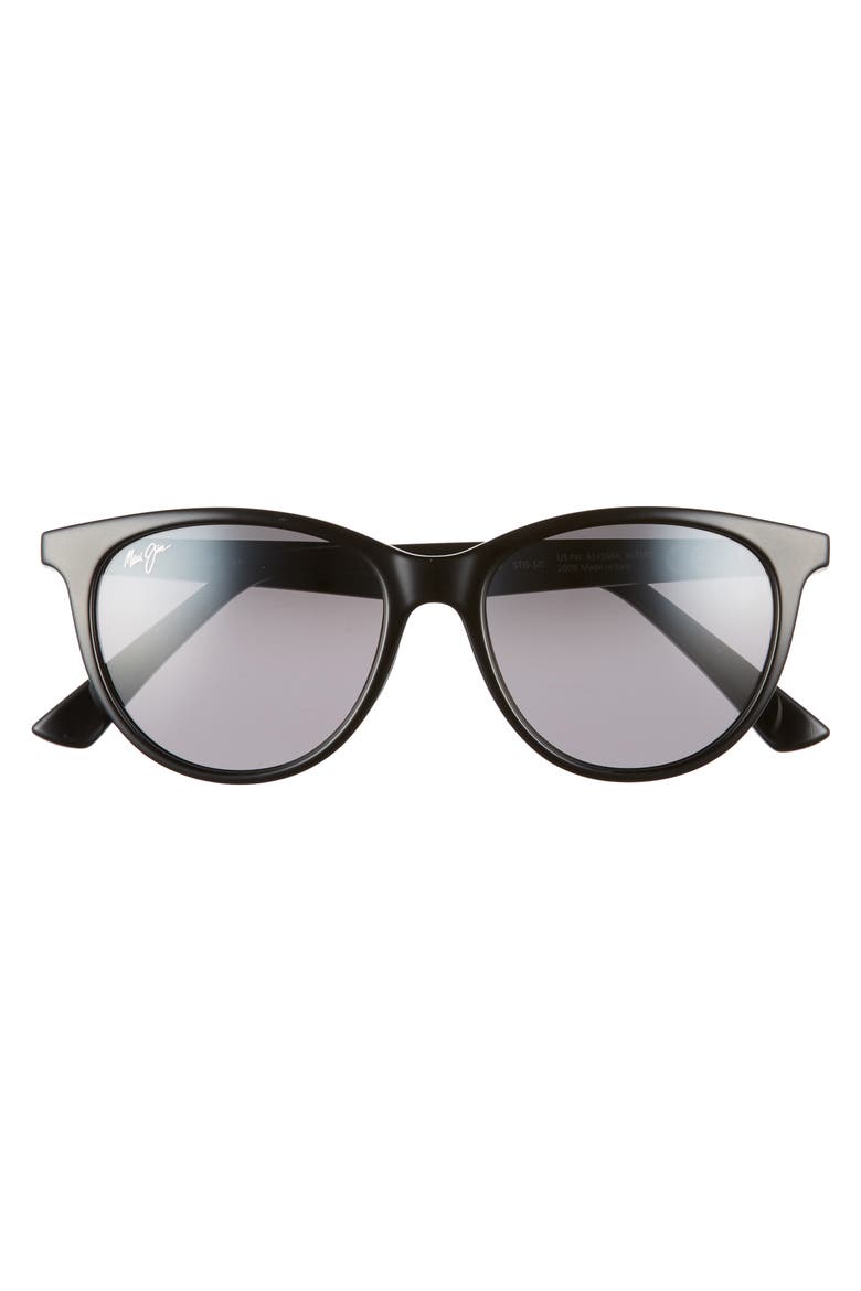 Cathedrals 52mm PolarizedPlus2® Cat Eye Sunglasses, Alternate, color, BLACK GLOSS/ NEUTRAL GREY