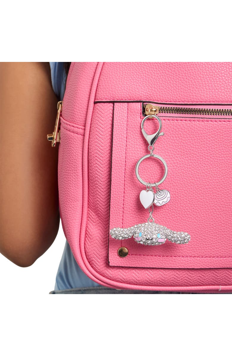 Hello Kitty Cinnamoroll Crystal Keychain with Candy & Heart Charms, Alternate, color, Silver