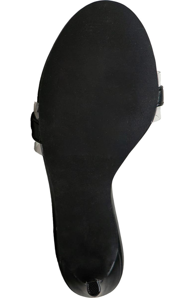 CHASE AND CHLOE Chunky Link Stiletto Mule Sandal, Alternate, color, Black