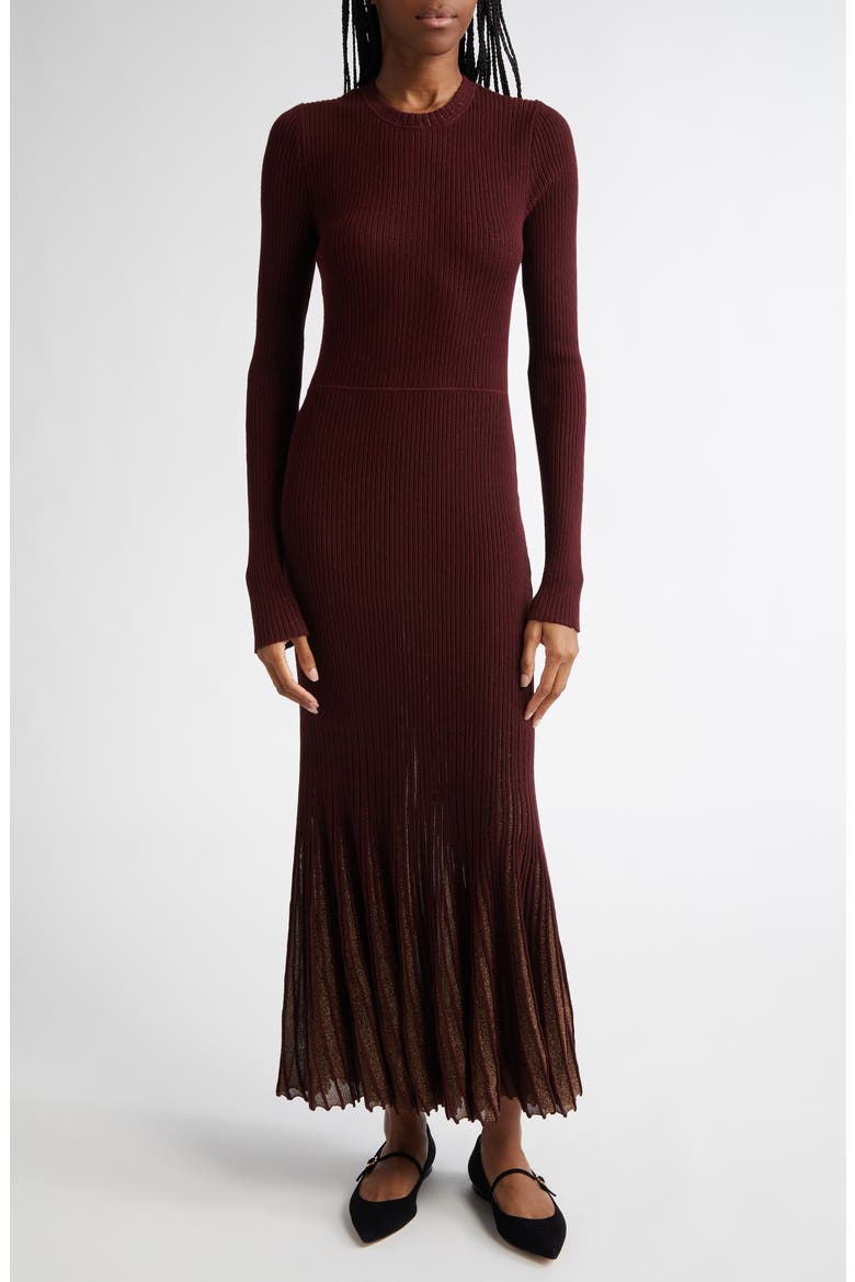 Mila Long Sleeve Sweater Dress, Alternate, color, AMARANTHUS