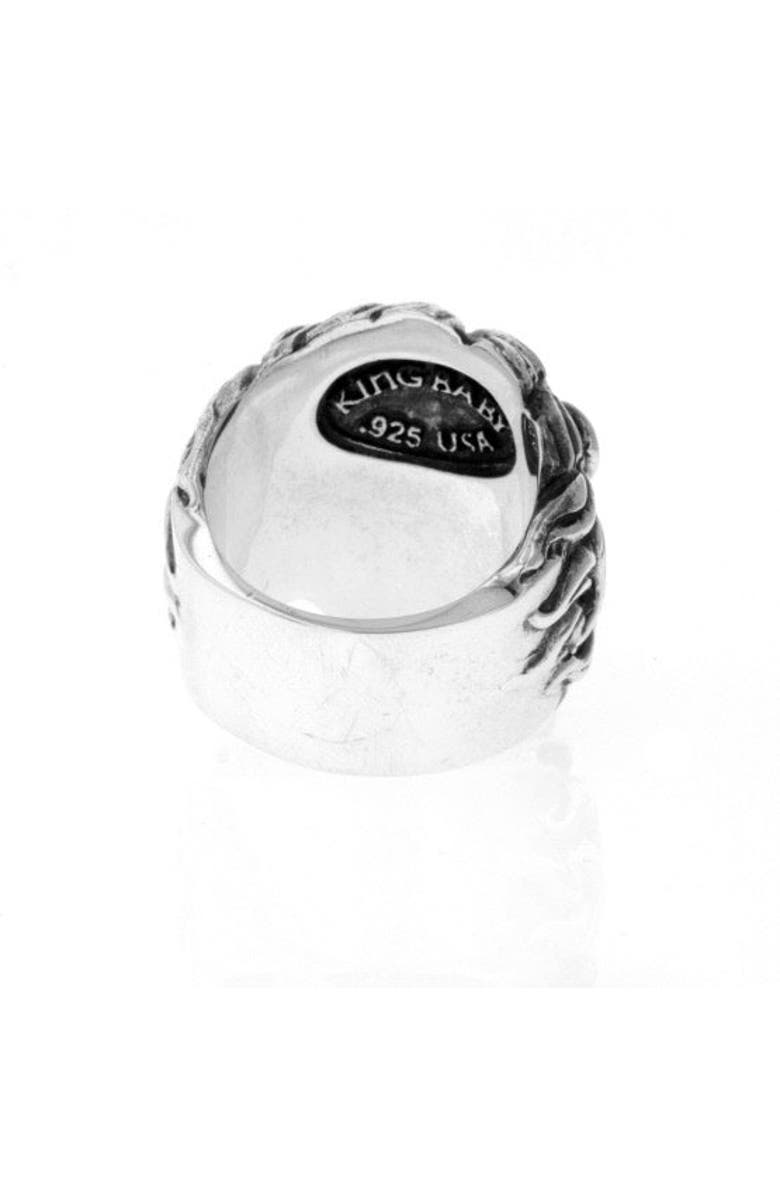 King Baby Studio Lion's Head Ring, Alternate, color, Silver