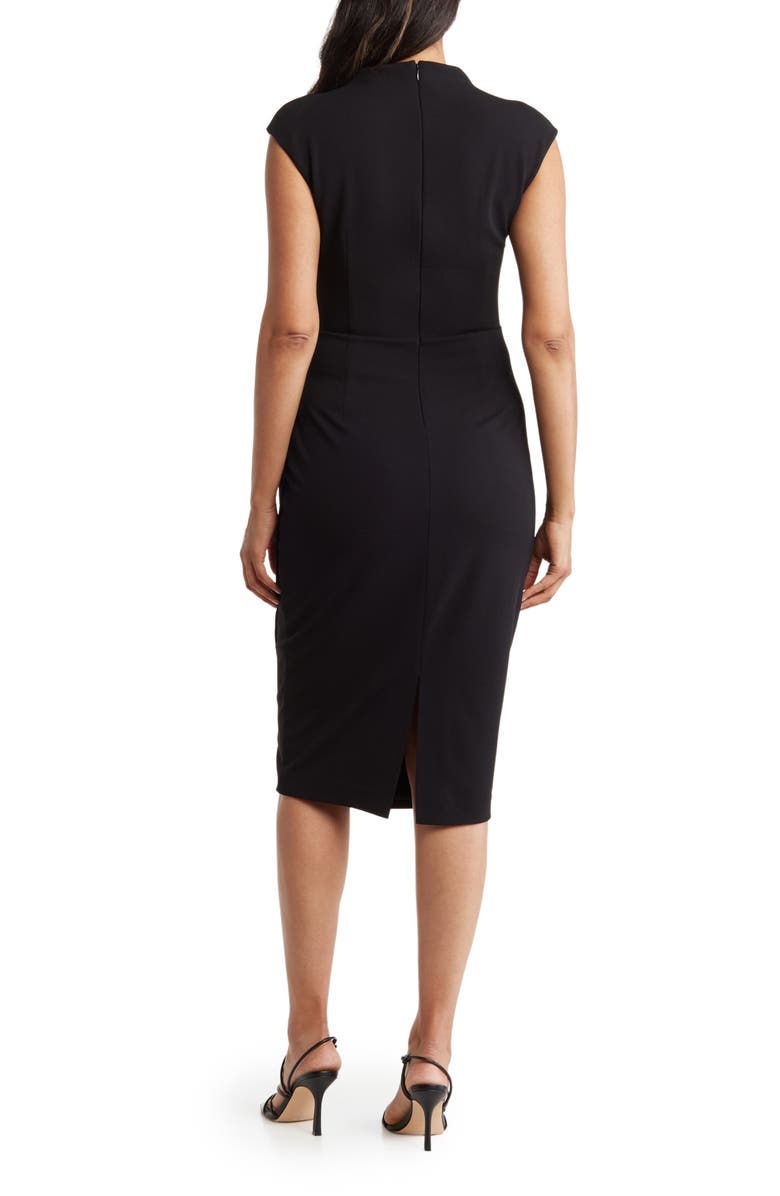 Alexia Admor Yoon Cap Sleeve Draped Sheath Dress, Alternate, color,