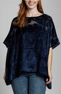 APNY Velvet Burnout Semisheer Tunic Top