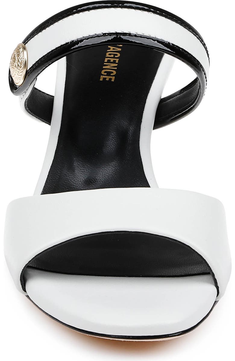 L'AGENCE Giulia Slide Sandal, Alternate, color, White Leather