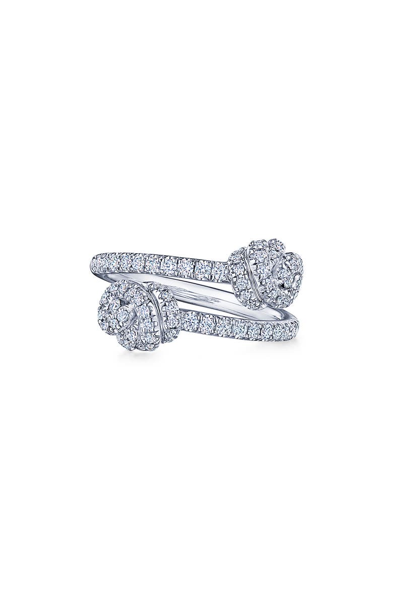 Entwine Bypass Diamond Ring, Main, color, PLATINUM