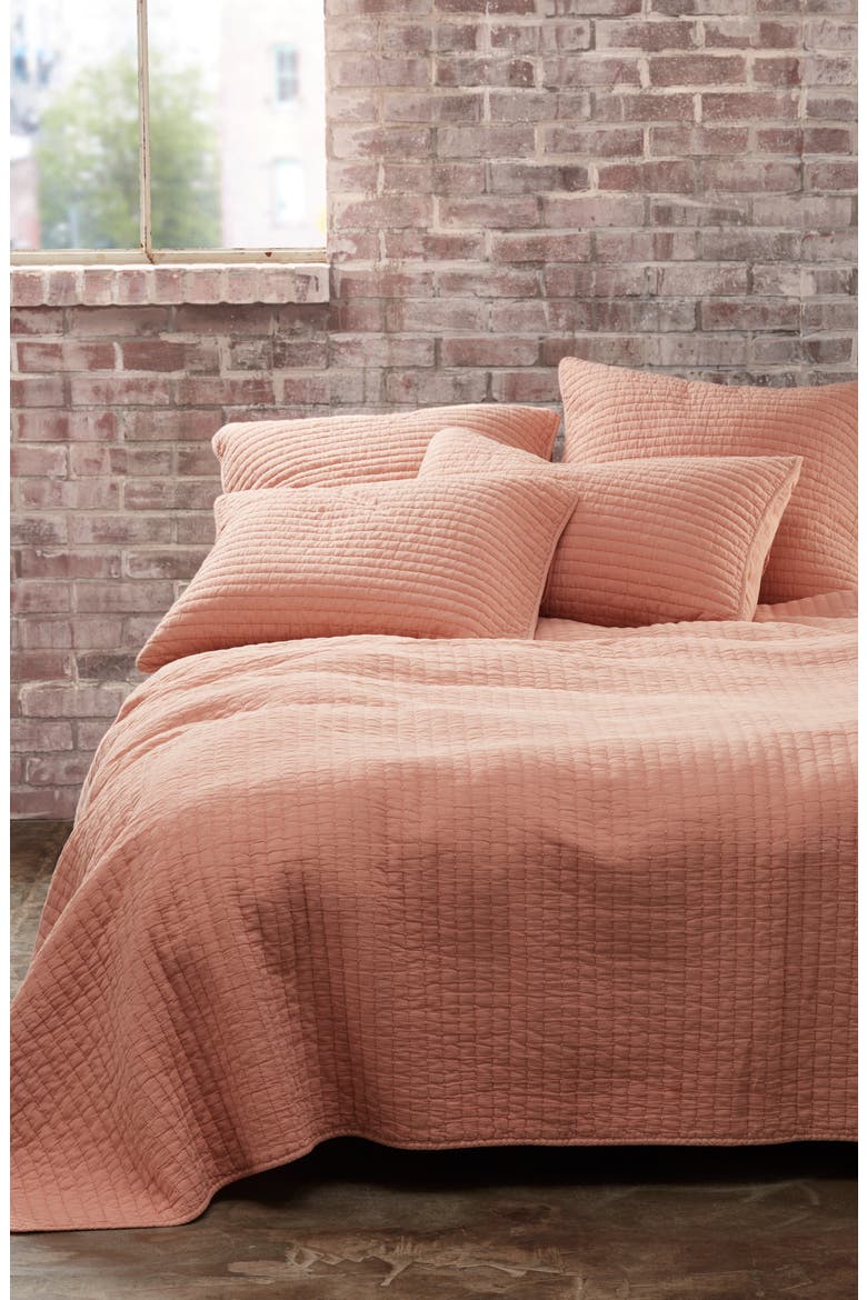 Channel Stitched Quilt, Main, color, PINK SALMON