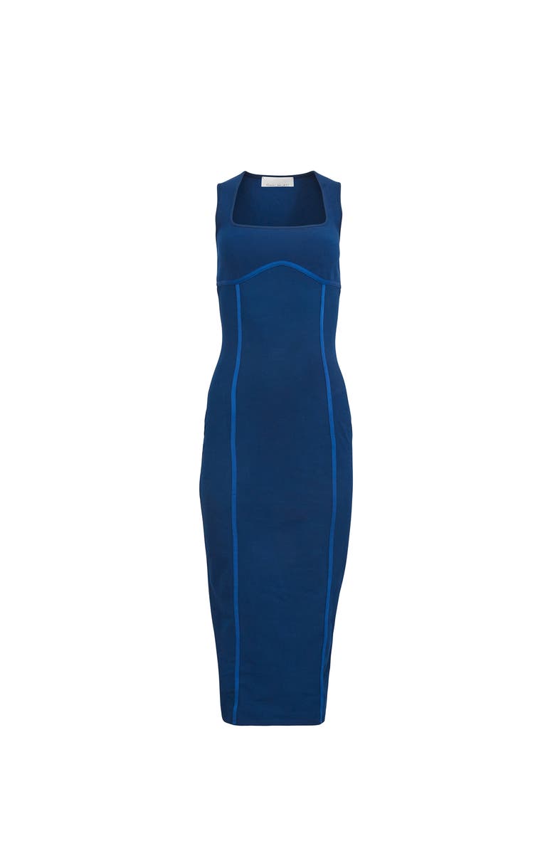 Fleur Du Mal Organic Cotton Scoop Neck Dress, Alternate, color, Midnight Navy