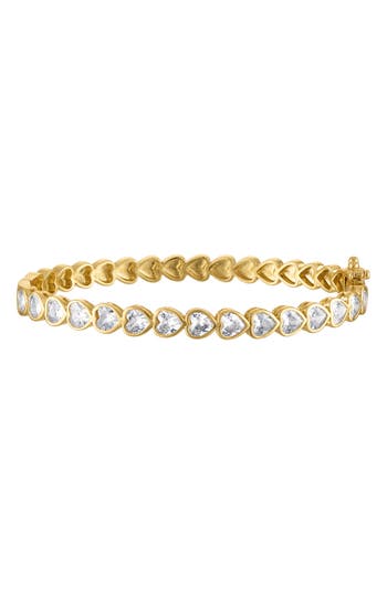 Fzn Kids' Heart Cubic Zirconia Bracelet In Gold