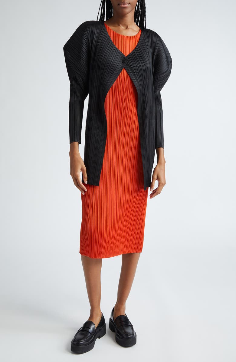 Pleats Please Issey Miyake Monthly Colors July Pleated Cardigan, Alternate, color, 