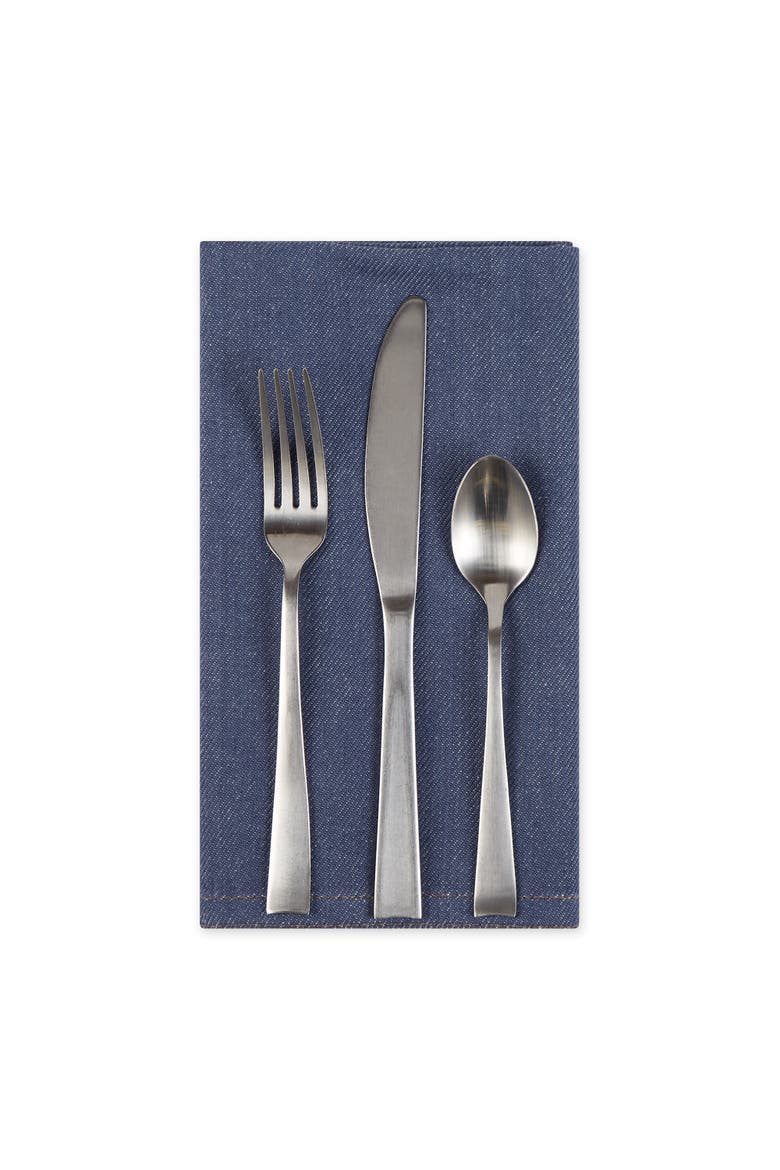 Denim Embroidered Jeans Napkin Set/6, Alternate, color, Denim