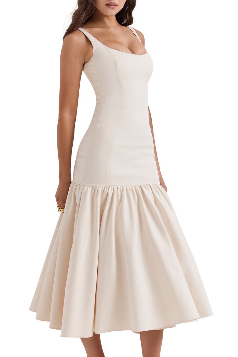 Amore Midi Dress, Alternate, color, VINTAGE CREAM