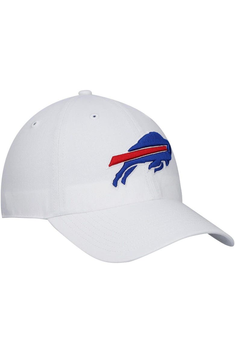 Men's '47 White Buffalo Bills Logo Clean Up Adjustable Hat, Alternate, color, White
