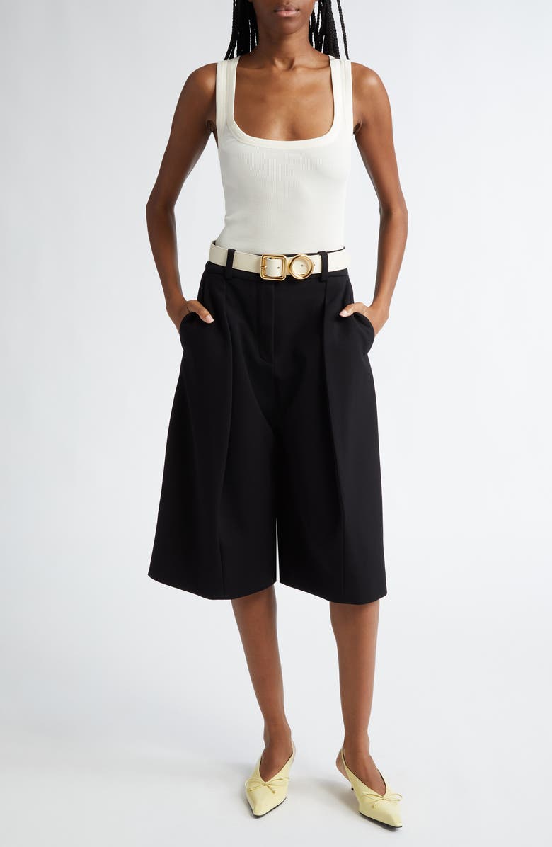 Jacquemus Le Body Gros Grain Rib Cotton Bodysuit, Main, color, 