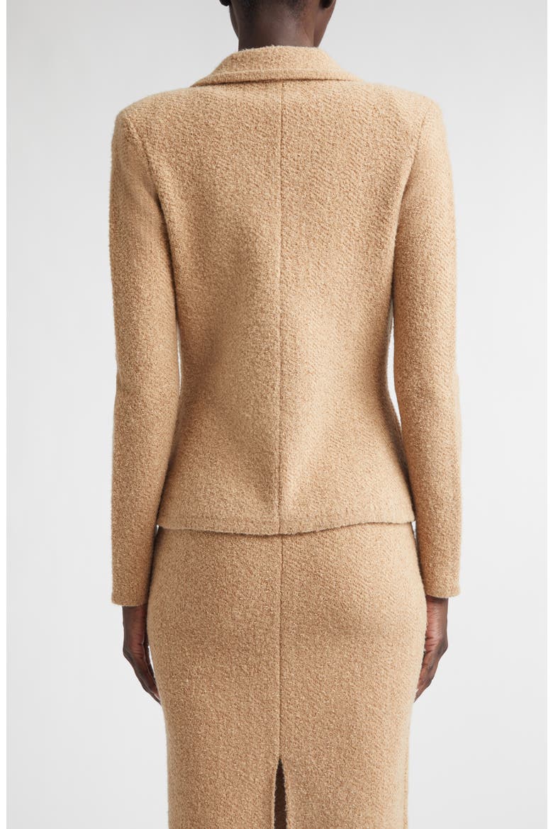 Cotton & Wool Blend Tweed Sweater Jacket, Alternate, color, CAMEL TWEED MULTI
