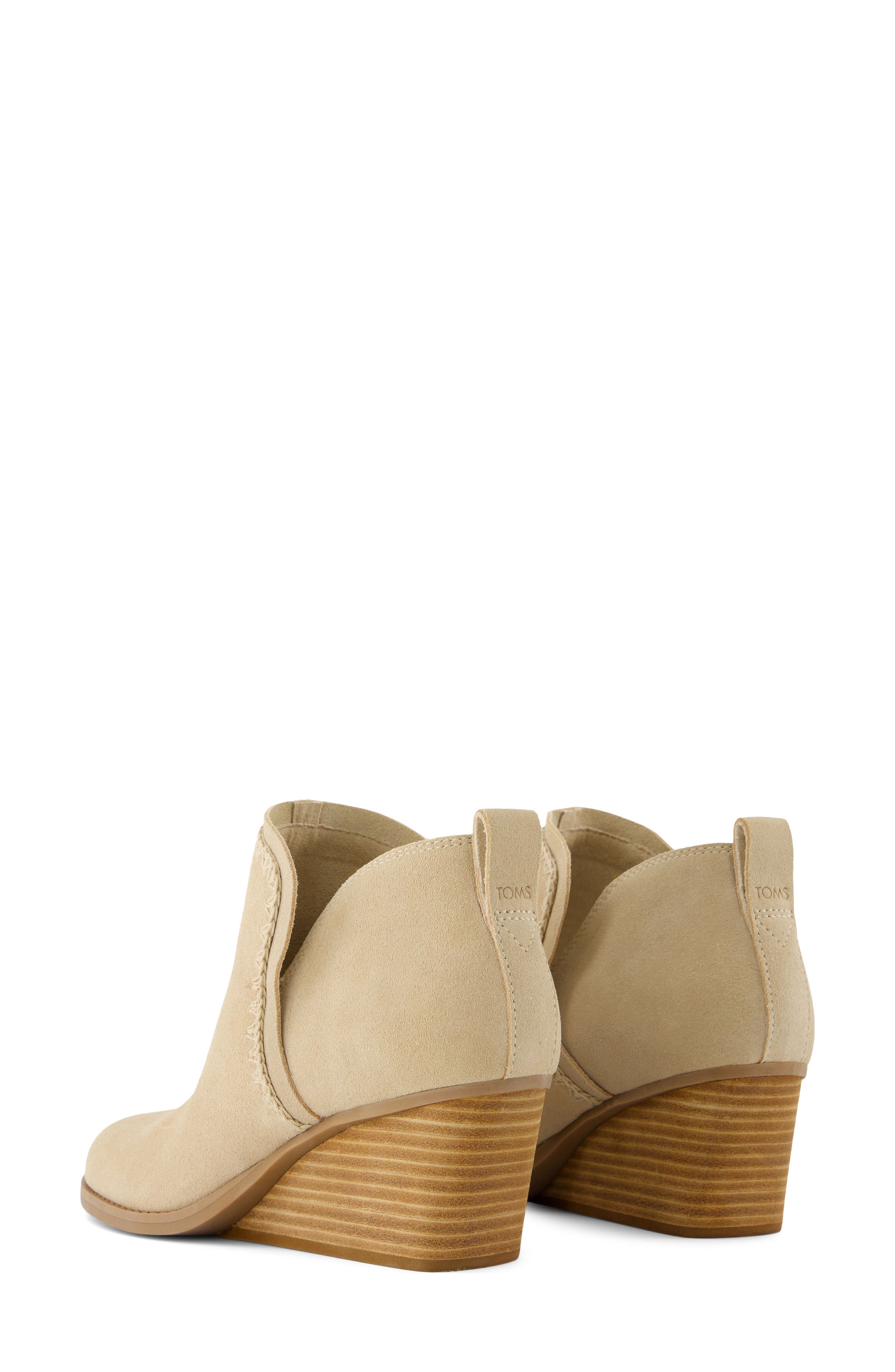 TOMS Kaia Wedge Bootie, Alternate, color, Natural