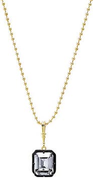 BY ADINA EDEN CZ Emerald Encased Statement Necklace Charm