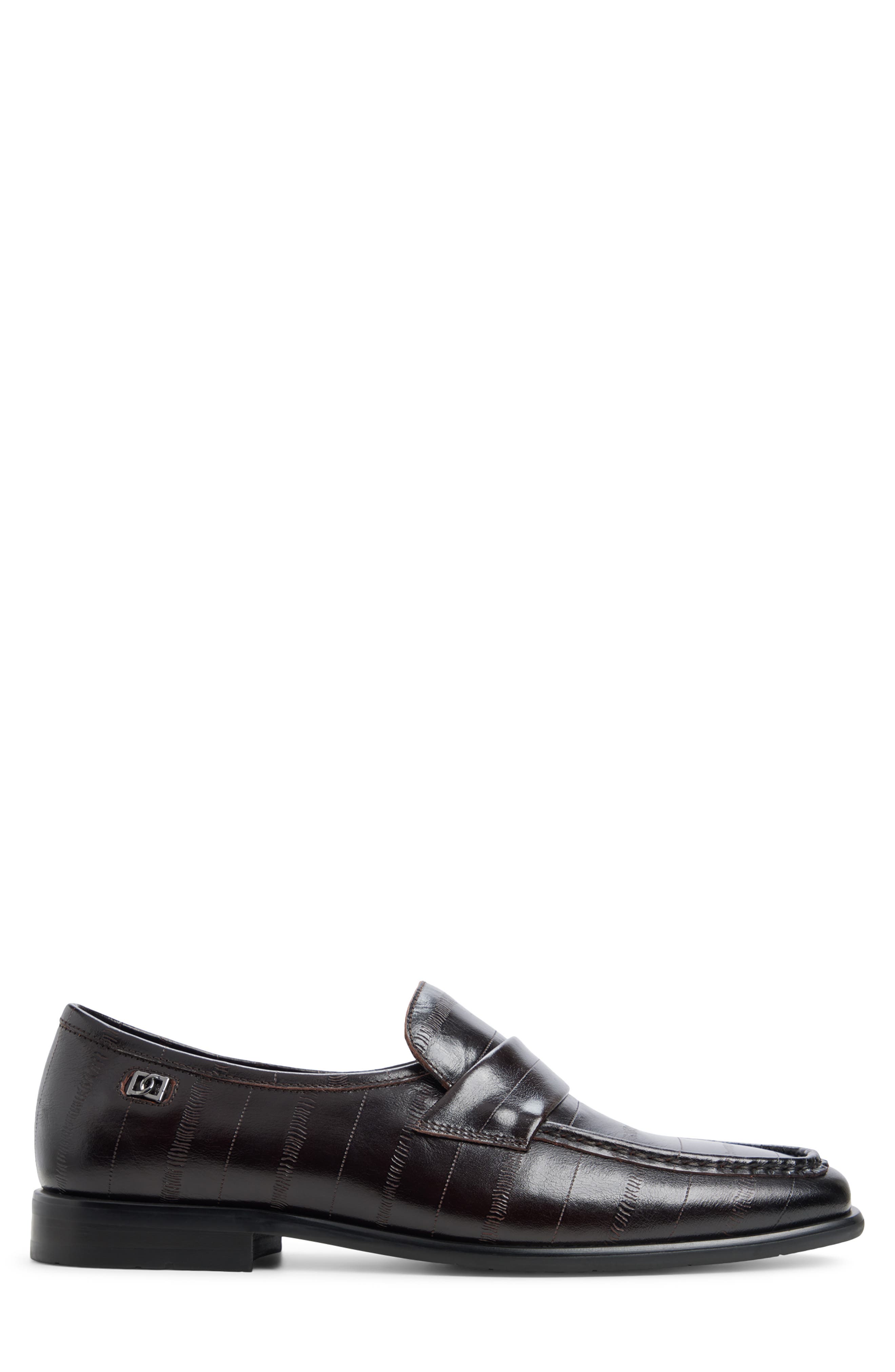 Emanuele Leather Loafer, Alternate, color, DARK BROWN