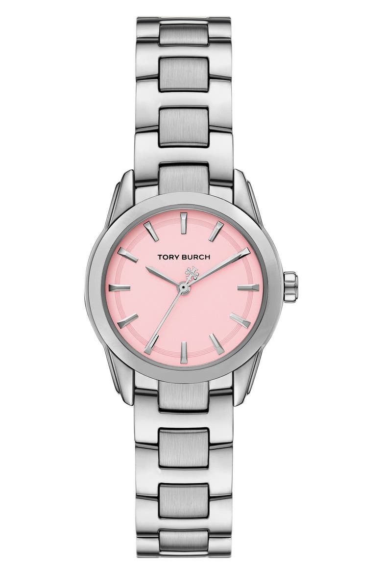 The Small Miller Bracelet Watch, 28mm, Main, color, SILVER/PINK
