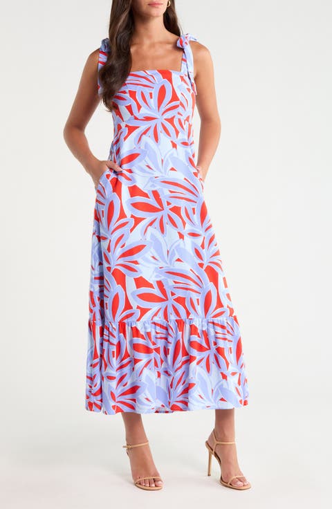 Hendy Shoulder Tie Maxi Sundress