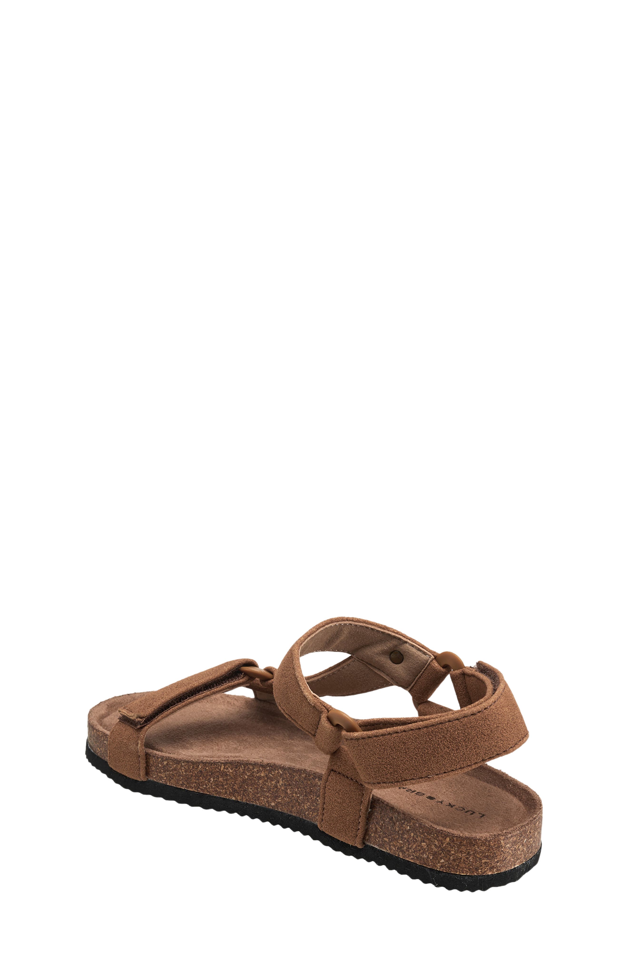 Lucky Brand Kids' Double Strap Cork Sandal, Alternate, color, Tan