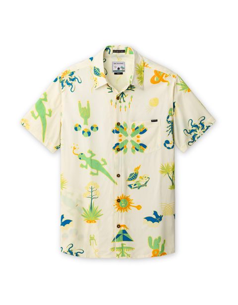 Men's Off-white Desert Print Button-up Shirt