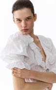 H&M Broderie Anglaise Cotton Blouse