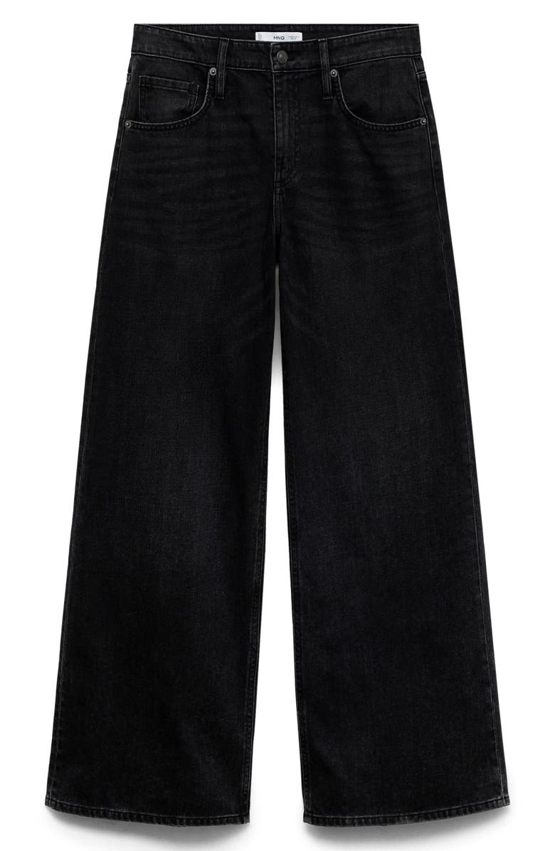 MANGO Low Rise Wide Leg Jeans, Alternate, color,