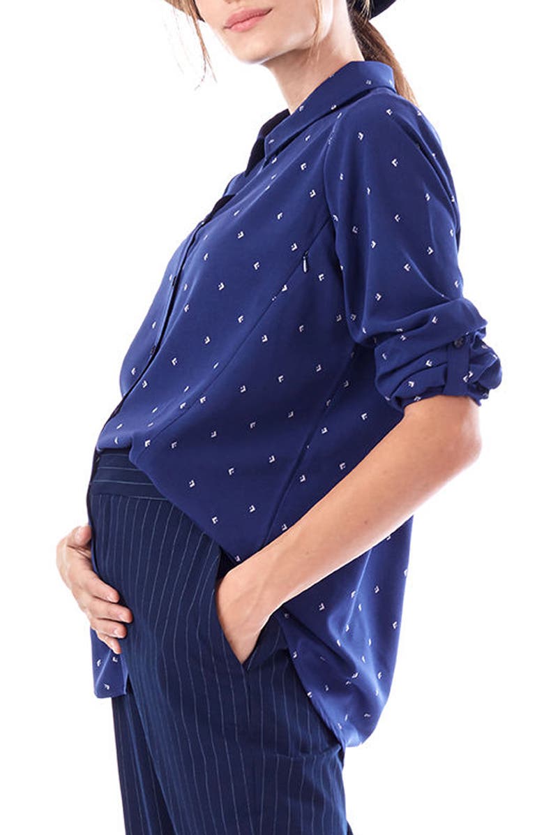 Loyal Hana Riley Maternity/Nursing Blouse, Alternate, color, 