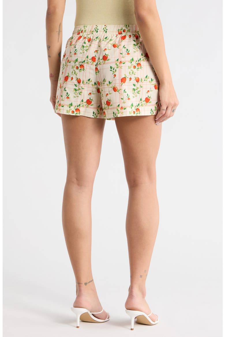 Floral Print Shorts, Alternate, color, MARSHMALLOW