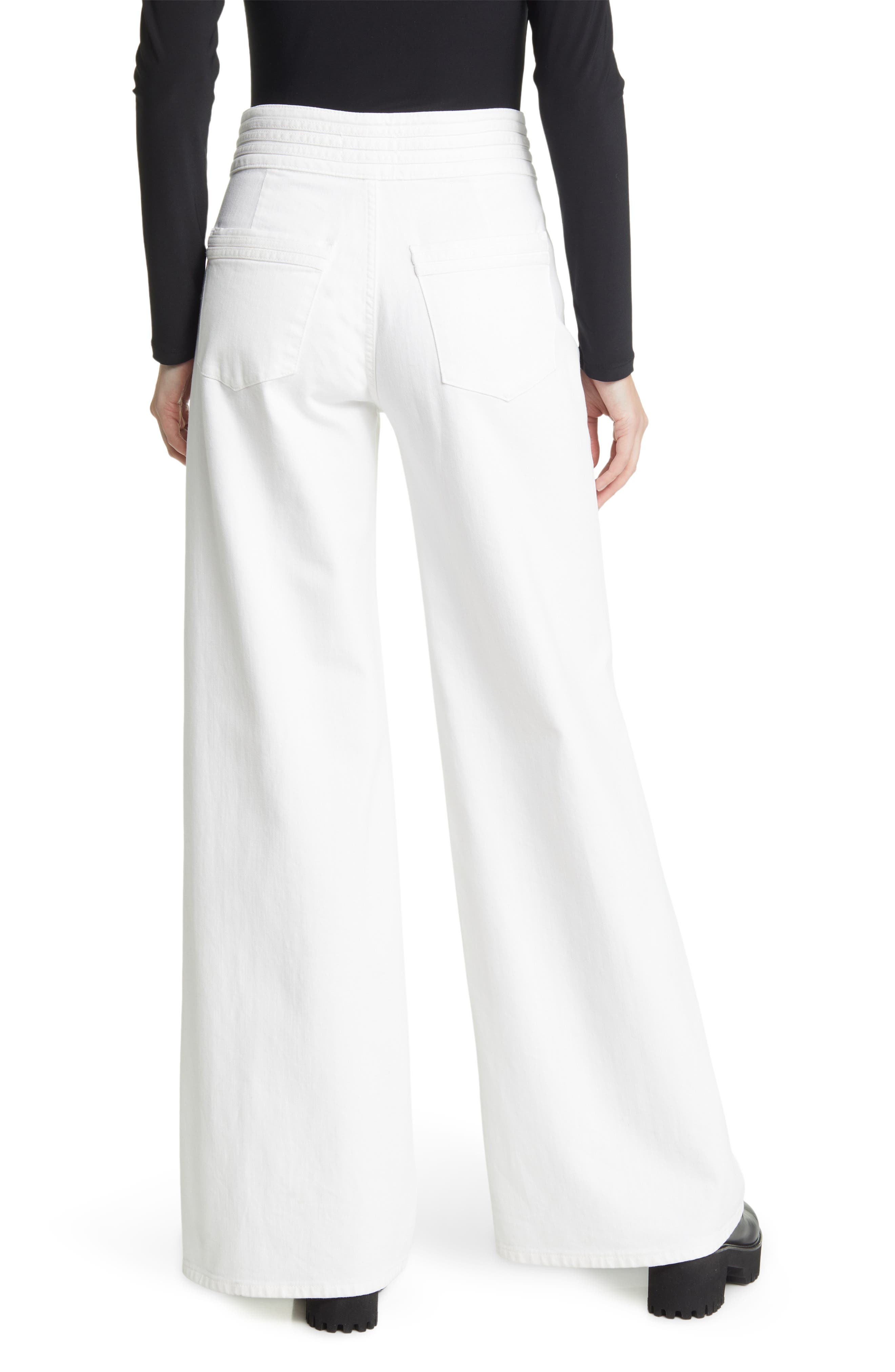 Paneled High Waist Wide Leg Jeans - image 2