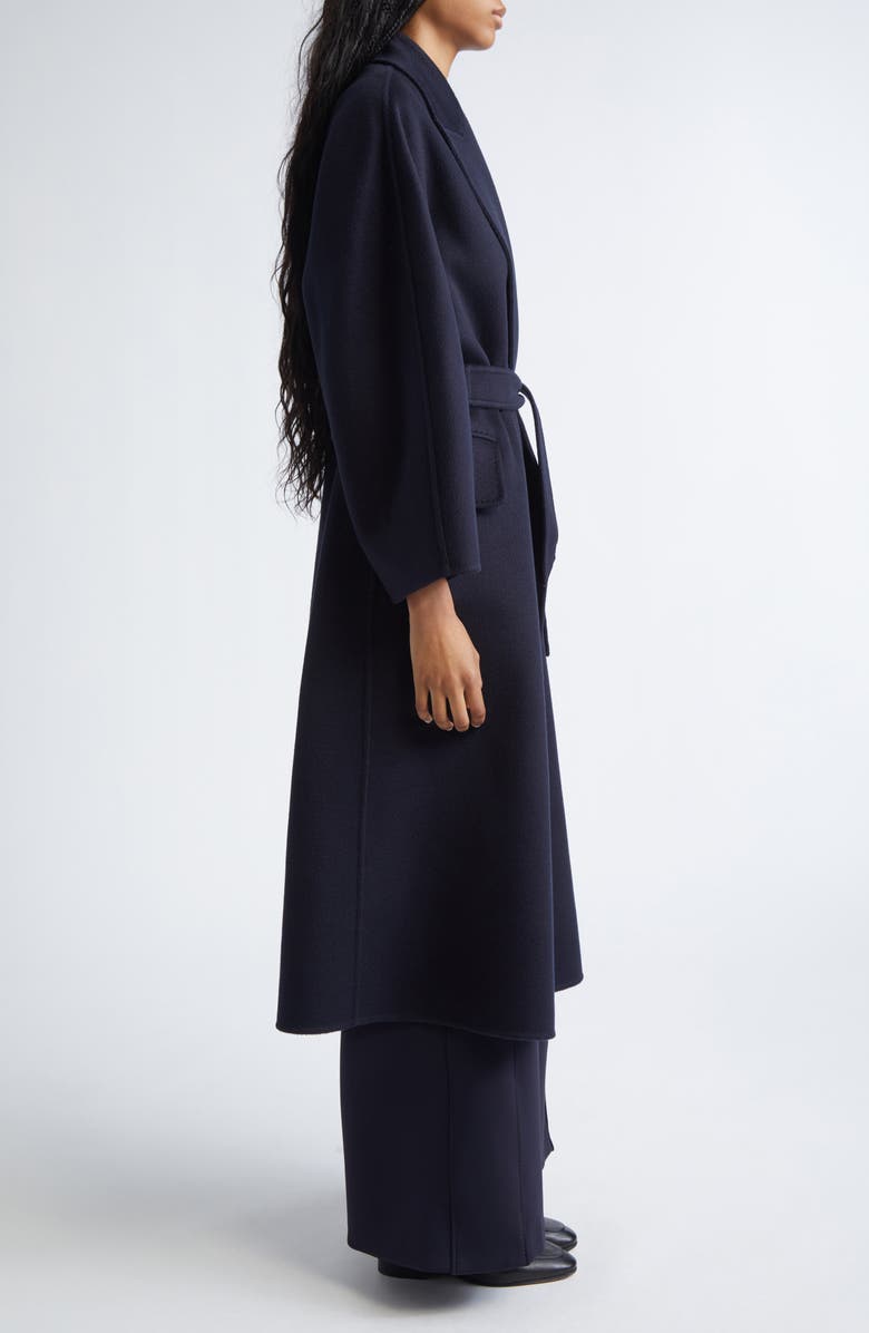 Max Mara Cesto Virgin Wool Longline Coat, Alternate, color, Ultramarine