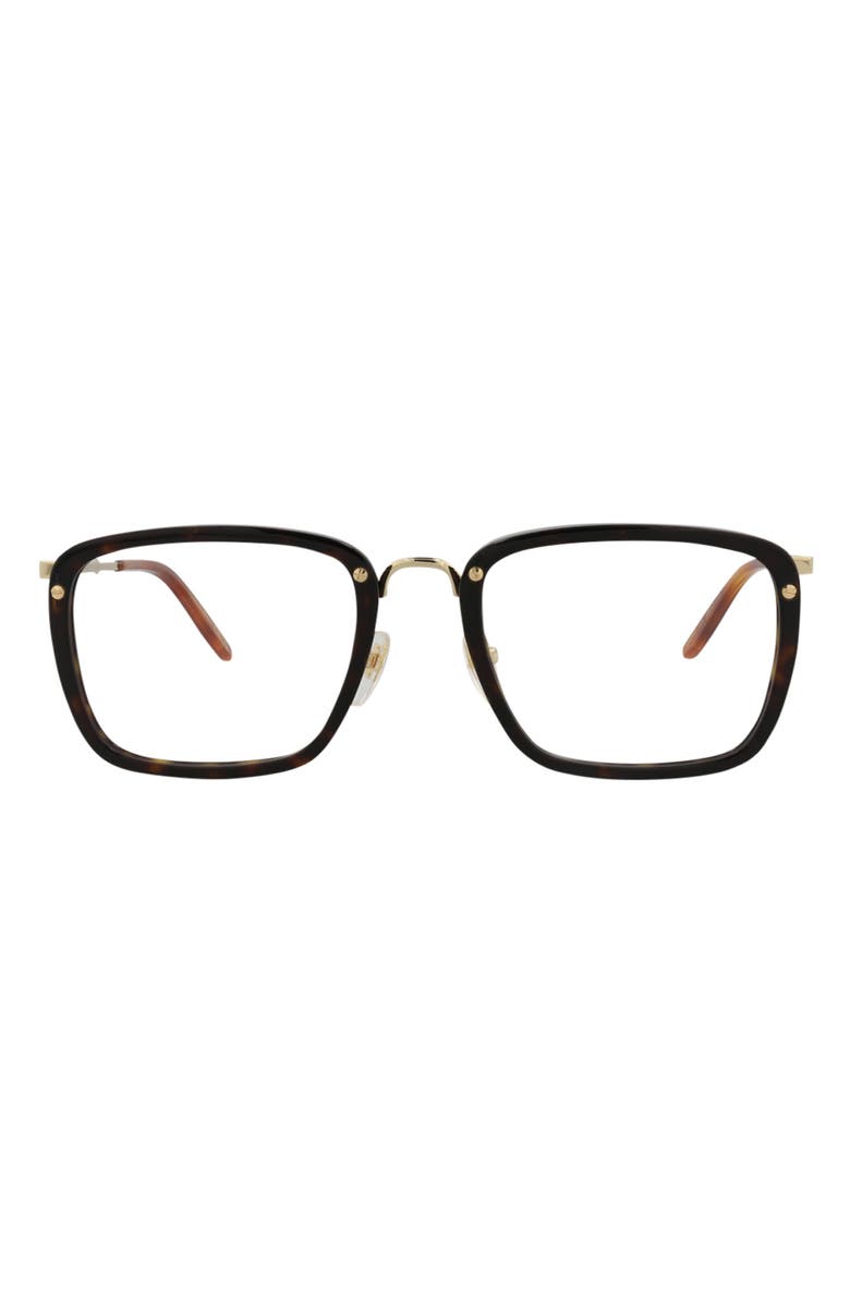 Gucci Novelty 53mm Rectangular Optical Glasses, Main, color,