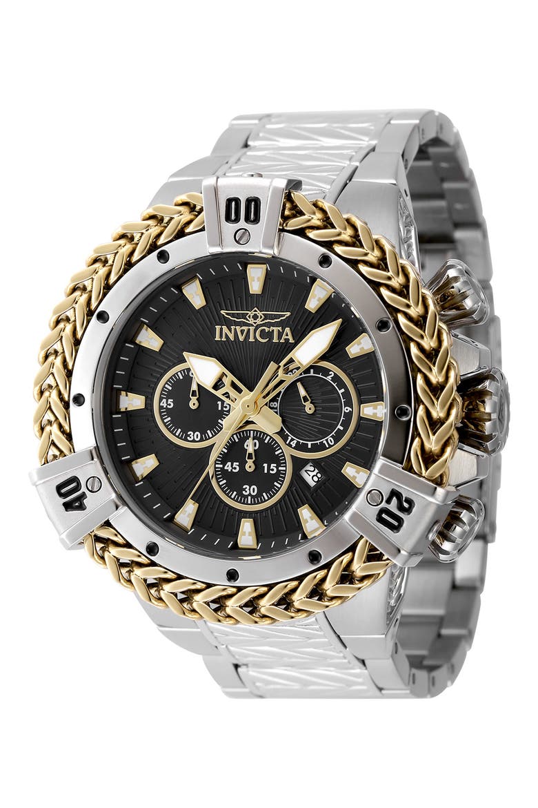 Bolt Quartz Bracelet Watch, 54mm, Main, color, BLACK