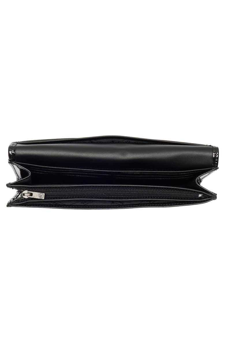 Patent Leather Flap Wallet