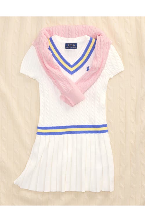 Polo Ralph Lauren Mini-cable Cotton Cardigan In Pink