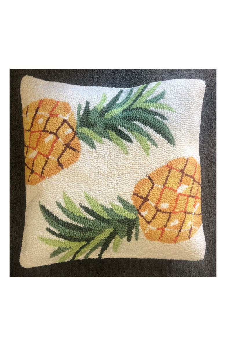 R16 HOME Pineapple Toss Accent Pillow, Main, color, Ivory/ Yellow Multi