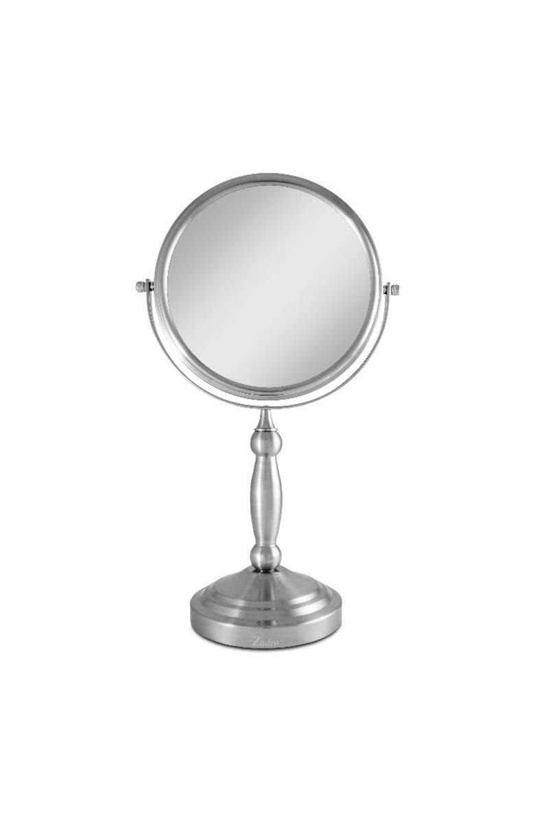 Zadro Makeup Mirror with 10X/1X Magnifications, Main, color, Satin Nickel