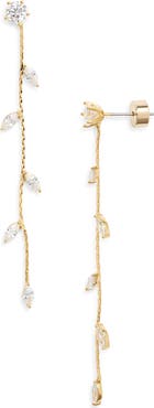 Nordstrom Cubic Zirconia Marquise Linear Drop Earrings