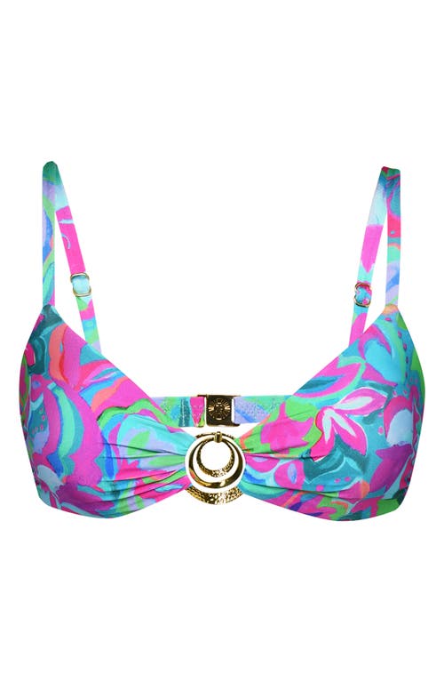 Sunshine 79 Swirltopia Sweetheart Bikini Top In Multi